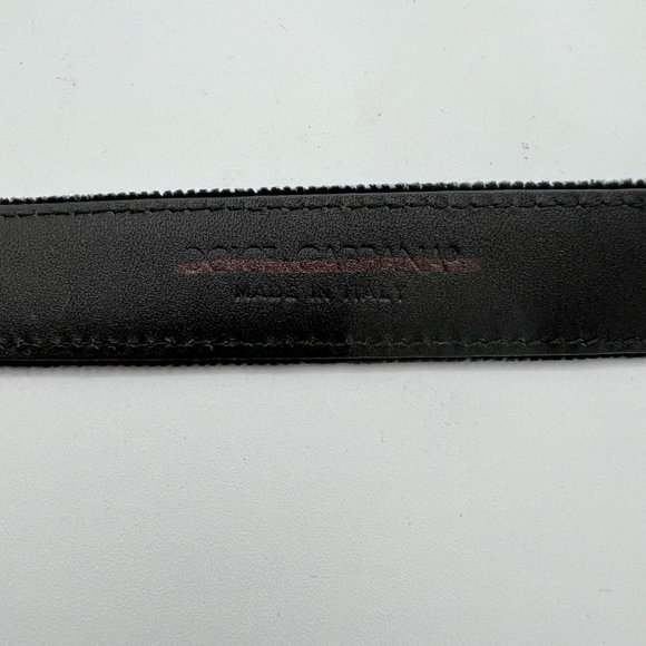 Dolce & Gabbana Black Velvet Belt - Picture 7 of 8